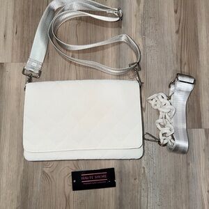 HAUTE SHORE White Quilted Crossbody Bag